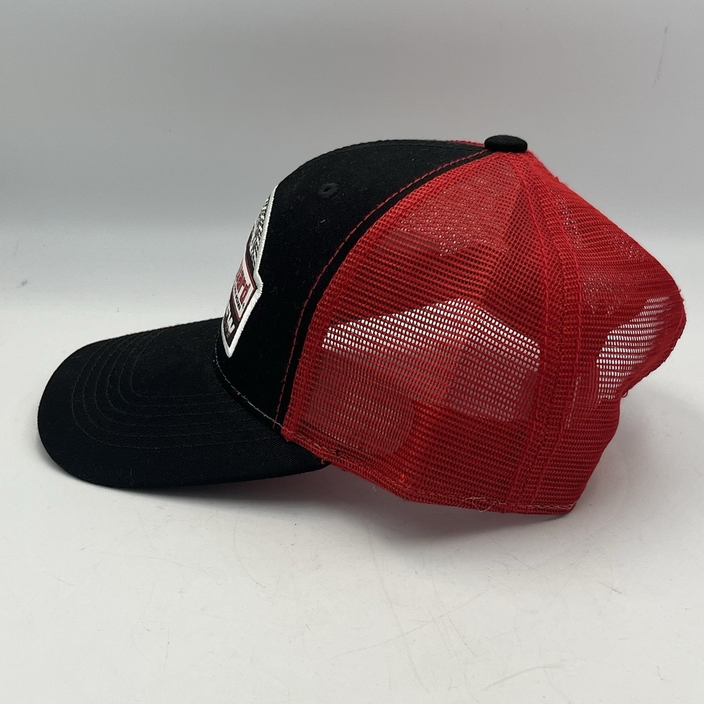 NEW Weather Guard Work Crew Trucker Hat Black/Red Cap Snapback - Picture 4 of 6